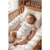 Overoz Teyze Yazılı Bebek Zıbın Erkek Kız Bebek Body Çıtçıtlı Beyaz Kısa Kollu Badi Tulum Bebek Hediyelik 5683-32