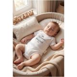 Overoz Teyzesinin Prensi Yazılı Bebek Zıbın Erkek Bebek Body Çıtçıtlı Beyaz Kısa Kollu Badi Tulum Bebek Hediyelik 5683-44