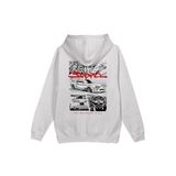 Overoz Toyota Supra 2jz Racing Car Sırt Baskılı Kapüşonlu Oversize Sweatshirt Ekru Hoodie H1209, M