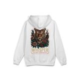Overoz Whisper Kaplan Sırt Baskılı Kapüşonlu Yarı Oversize Sweatshirt Gri Hoodie 1376