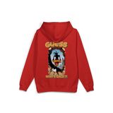 OverOz Who'S Back Sırt Baskılı Kapüşonlu Yarı Oversize Sweatshirt Hoodie, L, H1393, Kırmızı, üniseks-yetişkin