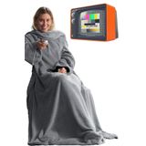 OverPazar Battaniye Tv Battaniyesi Cepli Tv Battaniyesi 125*170 Cm Tek Kişilik Battaniye Polar Battaniye