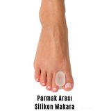 OverPazar M Beden Ayak Parmak Arası Silikon Makara Hallux Valgus Parmak Ayırıcı Silikon Parmak Ayracı