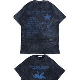 Oversize All Done Billie Eilish Sırt Baskılı Yıkamalı T-Shirt, Unisex Billie Albüm Temalı Tişört - Siyah - 4XL