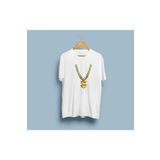 Oversize Altın rengi Dolar Kolye Tasarım unisex T-shirt