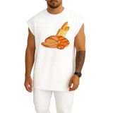 Oversize Baget Kruvasan Ekmek Simit Ekmek Hamur İşi Göğüs Tasarımlı Atlet