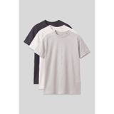 Oversize Baskılı 3'lü Paket Antrasit-Ekru-Taş Erkek Çocuk T-Shirt - 11301