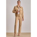 Oversize Bej Kadife Ceket - 40