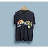 Oversize Bilardo Topları Tasarım Unisex T-Shirt - XL - Siyah