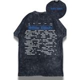 Oversize Billie Eilish Tour Sırt Baskılı Yıkamalı T-Shirt, Unisex Billie Eilish Albüm Temalı Tişört - Siyah - 3XL