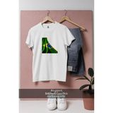 Oversize Brazil Bayrak Brezilya Tasarımlı Unisex T-Shirt - Beyaz