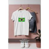 Oversize Brezilya Bayrağı Tasarımlı Unisex T-Shirt