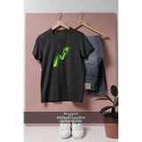 Oversize Brezilya Bayrak Perde Tasarımlı Unisex T-Shirt - Siyah