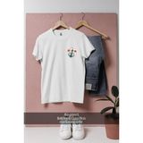 Oversize Can Simidi ve Çıpa - Çapa Cep Tasarımlı Unisex T-Shirt - XL - Beyaz