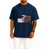 Oversize Çikolata Bar Sütlü Çikolata Şurubu Sos Göğüs Tasarımlı Unisex T-Shirt