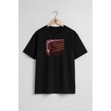 Oversize Çikolatalı Kek Göğüs Tasarımlı Unisex T-Shirt