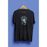 Oversize Demon Slayer Giy? Tomioka Özel Tasarım Anime Tişört - Siyah