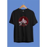 Oversize Demon Slayer Zenitsu Agatsuma Özel Tasarım Anime Tişört - Siyah - XL