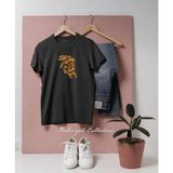 Oversize Düşen Jenga Blokları Tasarımlı Unisex T-Shirt - Siyah