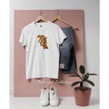 Oversize Düşen Jenga Blokları Tasarımlı Unisex T-Shirt - XL - Beyaz