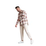 OVERSİZE ERKEK ODUNCU EKOSELİ GÖMLEK TURUNCU M