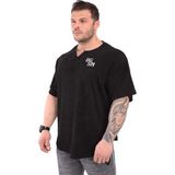 Oversize Erkek T-Shirt Havlu Antrenman Üstü Big Sam 3293 - Siyah