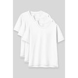 Oversize Fit Basic O Yaka 3lü Paket Beyaz Kadın T-Shirt 97285