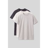 Oversize Fit Baskılı 3lü Paket Antrasit-Ekru-Taş Erkek Çocuk T-Shirt - 11301