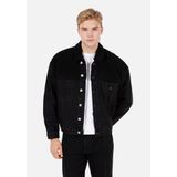 Oversize Fit Düğmeli Astarsız Erkek Mavi Ceket