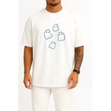 Oversize Ghost, Kawaii, Halloween Göğüs Ve Sırt Tasarımlı Unisex T-Shirt