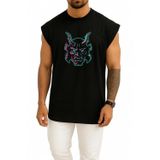 Oversize Glitch Samuray Maskesi Neon– Techwear Göğüs Tasarımlı Atlet