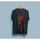 Oversize Guns And Roses Gitar Tasarım Unisex T-Shirt - L - Siyah