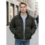 Oversize Haki Şişme Mont - L