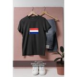 Oversize Hollanda Bayrağı Tasarımlı Unisex T-Shirt