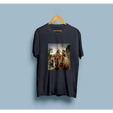 Oversize Isa'nın Vaftizi Tablosu Leonardo Da Vinci Tasarım Unisex T-Shirt - XL - Siyah