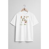 Oversize İtalya Haritası Ve Turistik Yerler Göğüs Tasarımlı Unisex T-Shirt