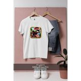 Oversize Jurassic Dino Water World Dinosaur Tasarımlı Unisex T-Shirt - Beyaz - XL