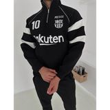 Oversıze Kaliteli Şardonlu Sweatshırt - Messı 10 Barcelona Sweat Kapüşonlu - Siyah