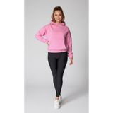 Oversize Kanguru Cepli Kapüşonlu Sweatshirt Pembe M