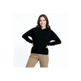 Oversize Kanguru Cepli Kapüşonlu Sweatshirt Siyah S