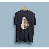 Oversize Kelebek Kanadı 2 Tasarım Unisex T-Shirt - Siyah