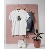 Oversize Kobra Helikopter ve Kobra Tasarımlı Unisex T-Shirt - XL - Beyaz