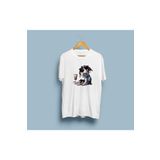 Oversize Köpek Gözlük ve Milkshake Tasarım unisex t-shirt
