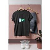 Oversize Pakistan Bayrağı Tasarımlı Unisex T-Shirt - XL - Siyah