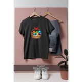 Oversize Paskalya Sepeti Ve Yumurtalar Tasarımlı Unisex T-Shirt
