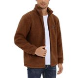 Oversize Peluş Sweatshirt Erkek Polar Sweatshirt Erkek Sweatshirt OVERSIZE-PELUSS (Kahverengi, L)