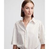 Oversize Poplin Gömlek IS1250025149018 - Ekru - 40