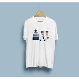 Oversize Şapka Çorap Kış Tasarım Unisex T-Shirt - L - Beyaz