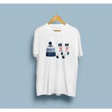 Oversize Şapka Çorap Kış Tasarım Unisex T-Shirt - XL - Beyaz