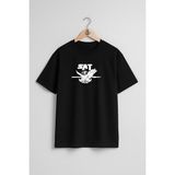 Oversize Sat - Sualtı Taaruz Komandosu Göğüs ve Sırt Tasarımlı Unisex T-Shirt - Siyah